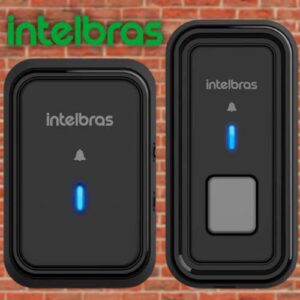 Campainha Sem Fio Com Bateria Intelbras CIB 101 Preto