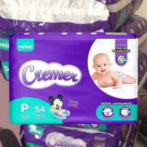 Fralda Cremer Disney, P, Mega, pacote de 54 unidades