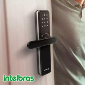 Fechadura Smart de Embutir com Maçaneta Compatível com Alexa Intelbras IFR 3000+ Preto