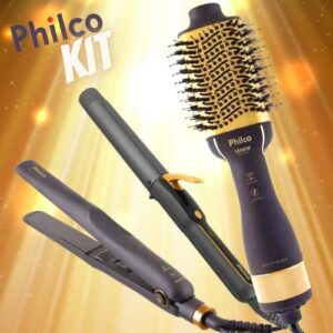 [ENCERRADA] Kit Philco PKT3200 Prancha, Escova e Cacheador Biv