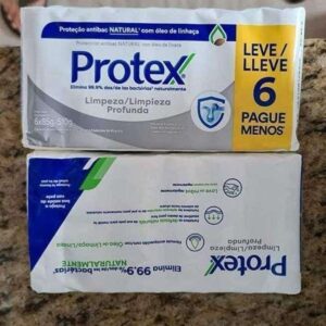 Sabonete em Barra Protex Limpeza Profunda 85g, pacote de 6 unidades