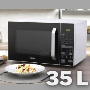 Forno Micro-ondas 35L Branco e Preto Midea MXSA35P2