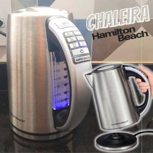 Chaleira com Temperatura Variável, 1,7 L, Prata, 110v, Hamilton Beach