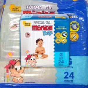 Fralda Turma da Mônica Baby Jumbo G 24 Unidades