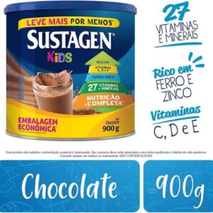 Complemento Alimentar Sustagen Kids Sabor Chocolate - Lata 900G, Sustagen Kids