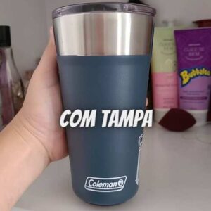 Copo Térmico com Tampa 600 ml Azul Coleman
