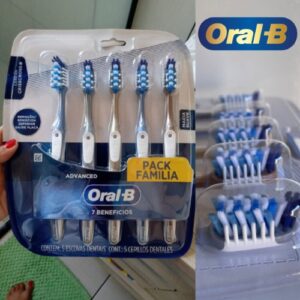 Escova Dental Oral-B Pro-Saúde 7 benefícios - 5 Unidades