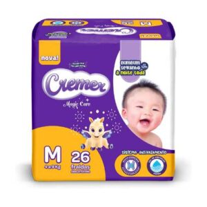 Cremer - Fralda descartável, Jumbo, M, 26 Unidades