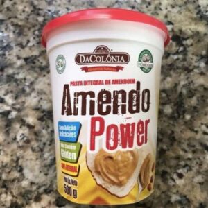 DaColônia Amendopower - Pasta De Amendoim Integral, Zero, 500G