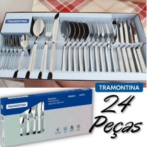 Faqueiro em Aço Inox Búzios com 24 Peças