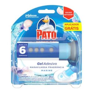 Desodorizador Sanitário Pato Gel Adesivo Marine Refil 6 Discos Aparelho Grátis