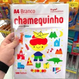 Chamequinho Papel A4, 75 g, 100 Folhas, Branco Sulfite
