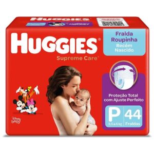 Fralda Huggies Supreme Care Roupinha P - 44 fraldas
