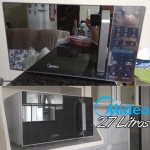 Forno Micro-ondas 27L Prata Espelhado Midea LED 220V MXSA27S2