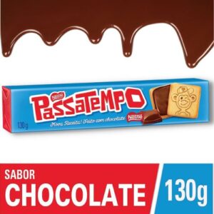 Biscoito Recheado, Chocolate, Passatempo, 130g