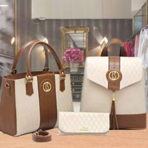 Bolsas Feminina Kit 3 Peças Bolsa Mochila Mais Carteira
