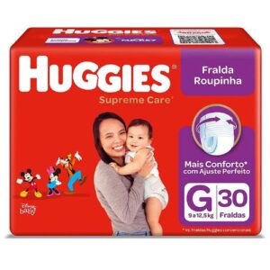 Fralda Huggies Supreme Care Roupinha G - 30 Fraldas