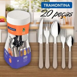 Faqueiro Inox 20 peças Leme Cinza - Tramontina