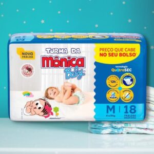 Fralda Turma da Monica Baby Jumbinho M 18 Unidades