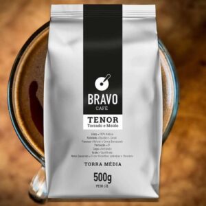 Café Tenor Torrado e Moído, Bravo Café, Frutas Vermelhas, 500g, Pacote de 1