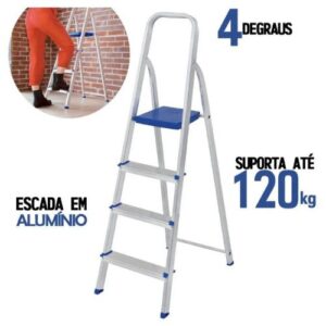 Escada Alumínio 4 Degraus Mor