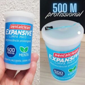 Fio dental profissional com 500 M Dentalclean - Com tecnologia Expansive que expande entre os dentes, Dentalclean
