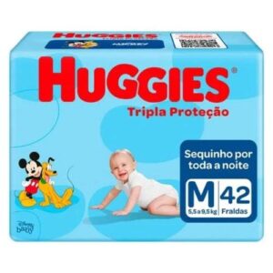 Fralda Huggies Tripla Proteção M - 42 fraldas