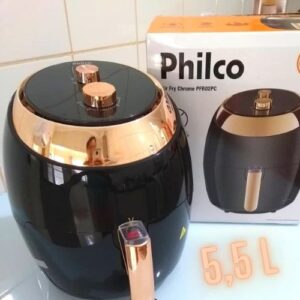Fritadeira Air Fryer Philco Chrome 5,5 Litros Preta