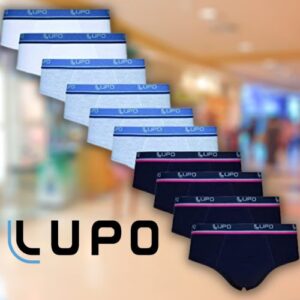Kit com 10 Cuecas Slip em Algodão, Lupo, Masculino