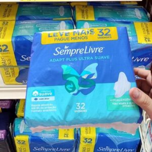 Absorvente Externo Adapt Plus com Abas, Sempre Livre, 32 Unidades