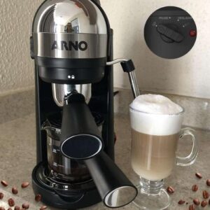 Cafeteira Espresso Arno Mini Espresso Compacta 1000W com acabamento Inox, bico vaporizador para leite e 4 bar de pressão CMME 127v