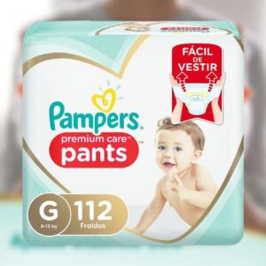 Fralda Pampers Pants Premium Care G 112 unidades