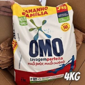 4 Unidades Lava-Roupas em Pó Omo Lavagem Perfeita Pacote Família - 4 KG