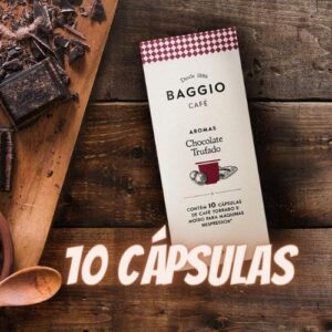 Cápsulas de Café Baggio Café Aroma Chocolate Trufado, compatível com Nespresso, contém 10 cápsulas