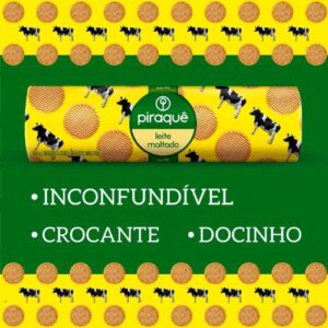 Biscoito Leite Maltado Piraquê Pacote 160g