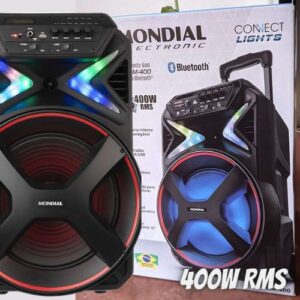Caixa de Som Amplificada Mondial, Connect Lights, Bivolt, 400W RMS - CM-400