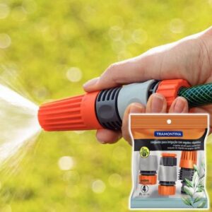 Conjunto para Irrigação Tramontina 78580610 com Engates Rápidos e Esguicho