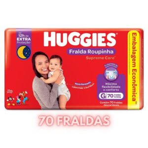 Fralda Huggies Supreme Care Roupinha G - 70 fraldas