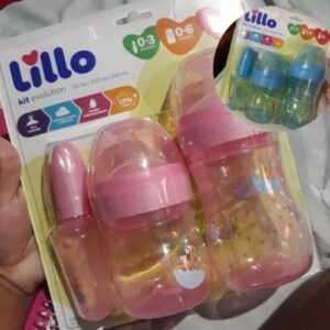 Kit de Mamadeira Primeiros Passos 50/150/240ml Rosa - Lillo