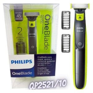 Aparador e raspador de barba Philips OneBlade QP2521/10, Bivolt, com 2 pentes