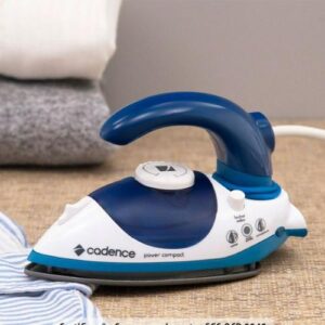 Ferro de Passar Cadence Compact, 850W, Branco e Azul, Bivolt, IRO050