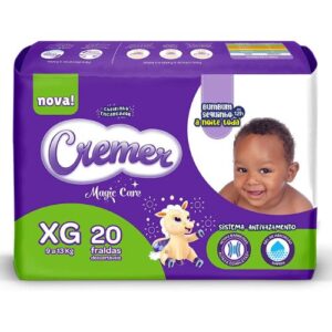 Fralda Cremer Disney, XG, Jumbinho, pacote de 20, Branco