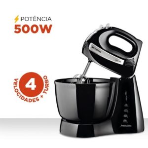 Batedeira Mondial, Cake Inox, 110V, Preto, 500W - B-50-B
