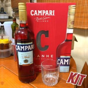 Bitter Campari 900ml + Copo