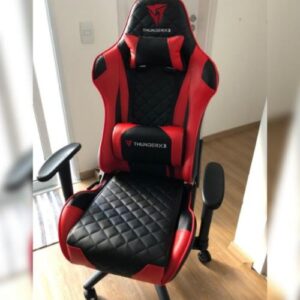 [ENCERRADA]Cadeira Gamer Profissional TGC12 Preta/Verde ThunderX3.