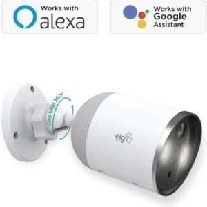 Câmera Inteligente Externa Wi-Fi Full Color, Áudio Bidirecional, Full HD, Compatível com Alexa - SHCF602 ELG
