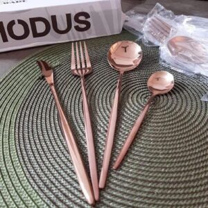 [ENCERRADA]Conjunto De Talheres Aço Inoxidável 24 Pcs Faqueiros Kits (Dourada)