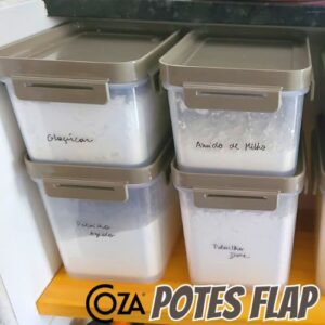 Conjunto Potes Flap, 4 Peças