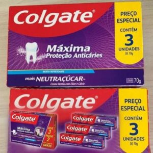 Creme Dental Colgate Máxima Proteção Anticáries mais Neutraçúcar 70g Promo Leve 3 Pague 2