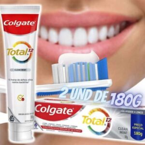 Creme Dental Colgate Total 12 Clean Mint 2 unidades de 180g